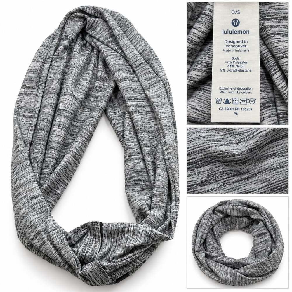 Lululemon Vinyasa Infinity Scarf Size O/S Heathered Gray Oversized Comfy Winter